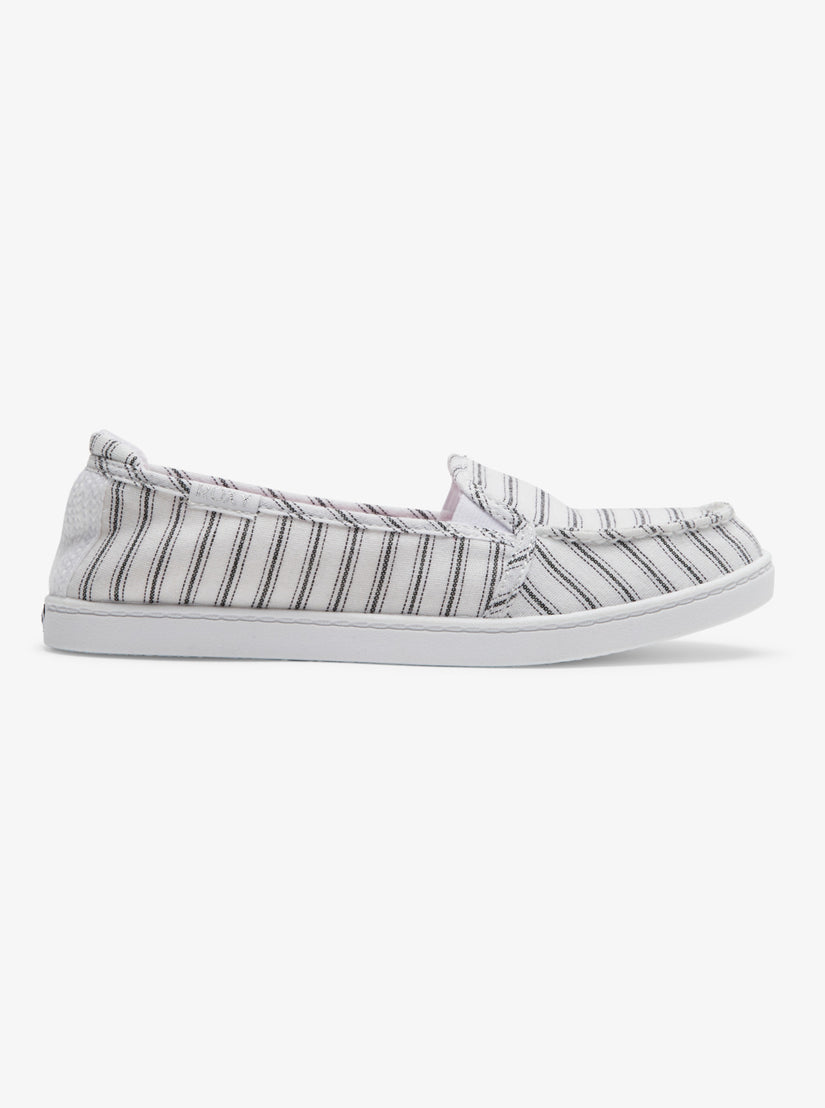 Women Roxy® Minnow Slip On Shoes White / Black | LQFE-40536