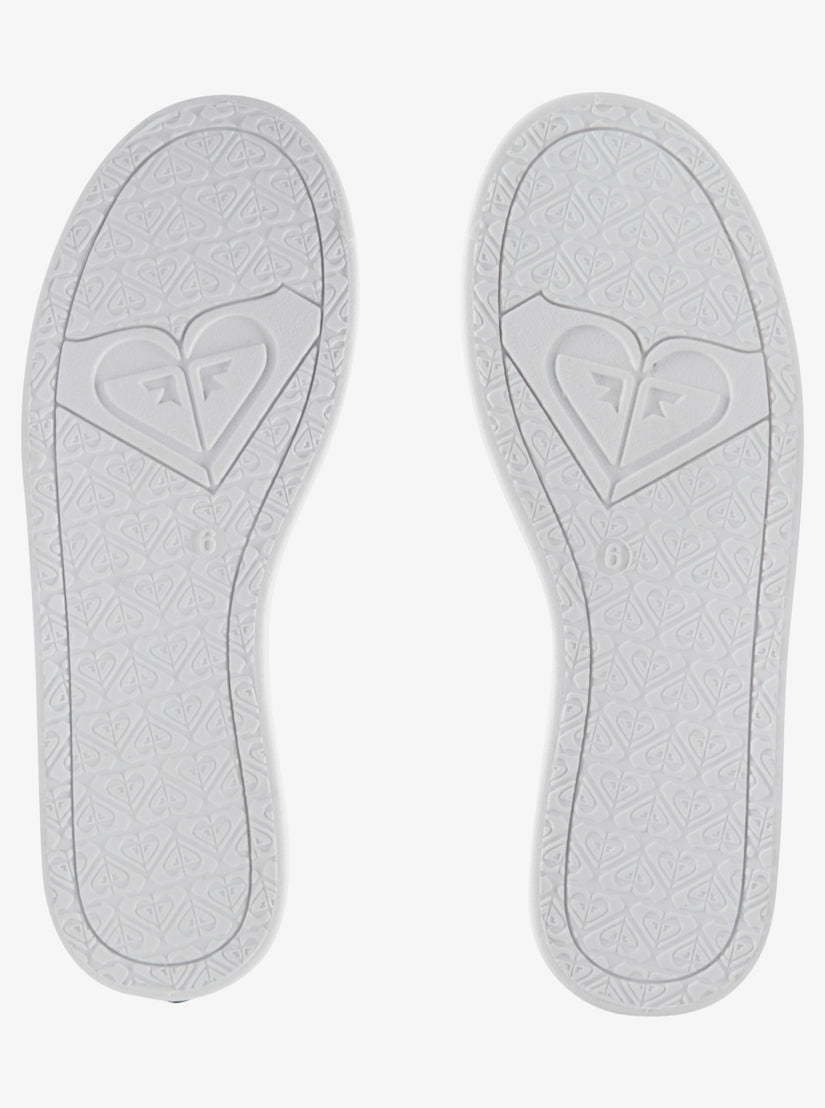 Women Roxy® Minnow Slip On Shoes White / Black | LQFE-40536