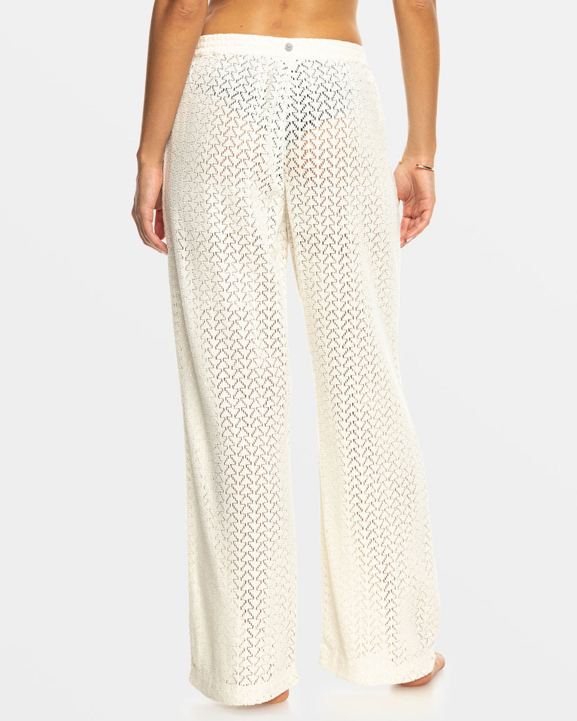 Women Roxy® Mood Moving Crochet Beachy Pants White | LHYN-96324