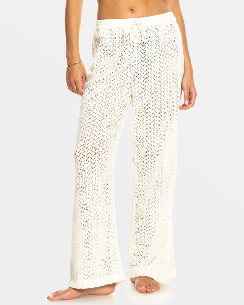 Women Roxy® Mood Moving Crochet Beachy Pants White | LHYN-96324