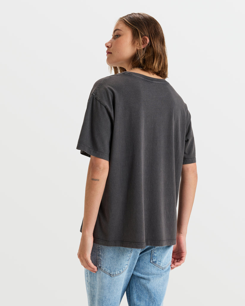 Women Roxy® Moonrise Sea T-Shirt Black | QMIN-60321