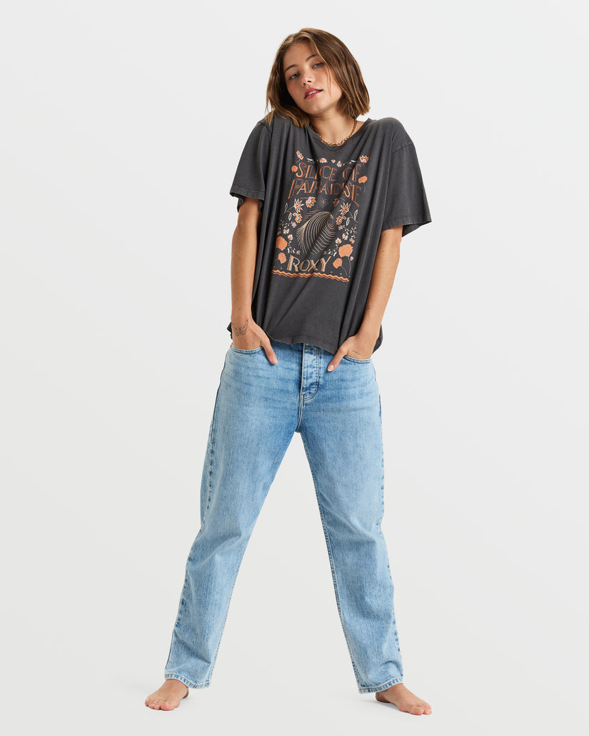 Women Roxy® Moonrise Sea T-Shirt Black | QMIN-60321