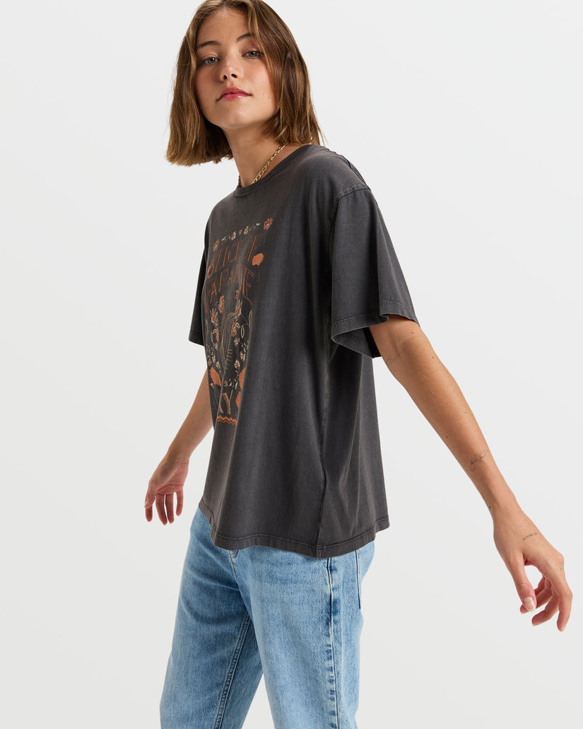 Women Roxy® Moonrise Sea T-Shirt Black | QMIN-60321