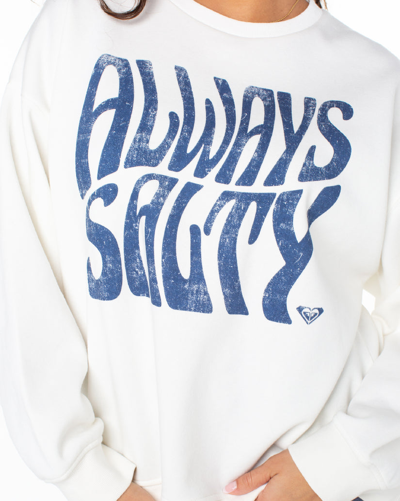 Women Roxy® Morning Hike Sweatshirt White | KUMO-32597