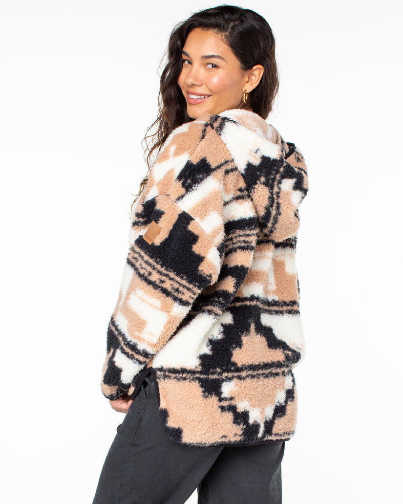 Women Roxy® Morning Mist Zip Up Fleece Brown | BCKV-86412