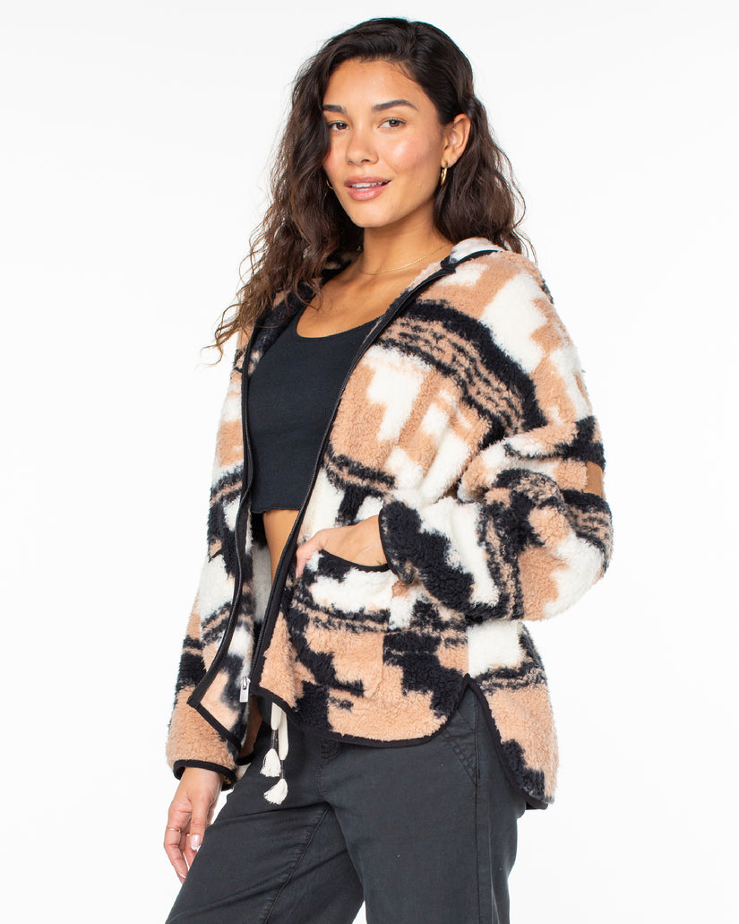 Women Roxy® Morning Mist Zip Up Fleece Brown | BCKV-86412