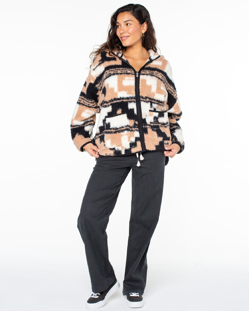 Women Roxy® Morning Mist Zip Up Fleece Brown | BCKV-86412