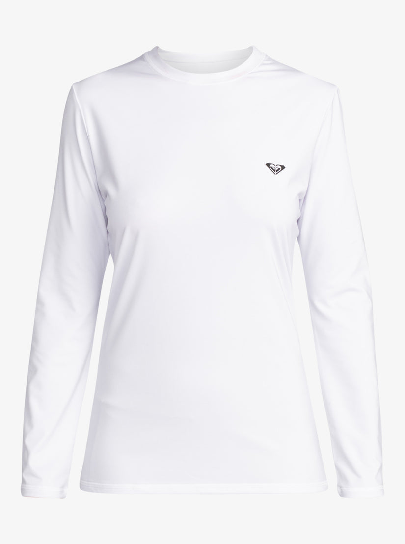 Women Roxy® New Enjoy Waves Long Sleeve Rashguards White | ZGHD-87023