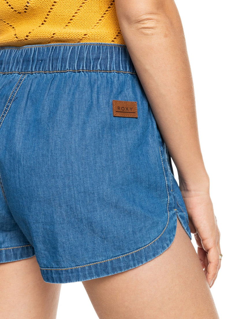 Women Roxy® New Impossible Denim Shorts Blue | BLWX-07564