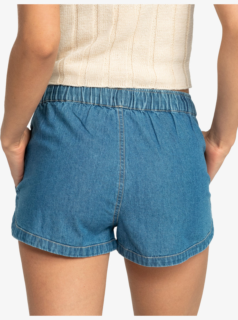 Women Roxy® New Impossible Denim Shorts Blue | BLWX-07564