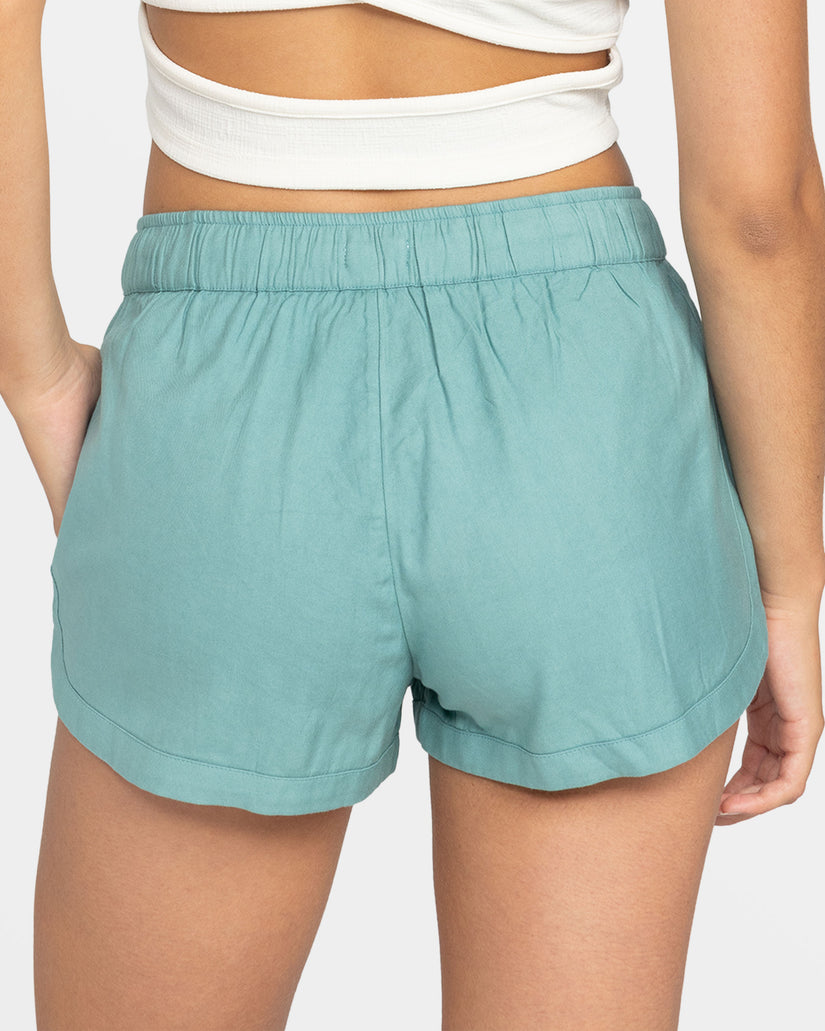 Women Roxy® New Impossible Love Elastic Waist Shorts Blue | KMOG-97260