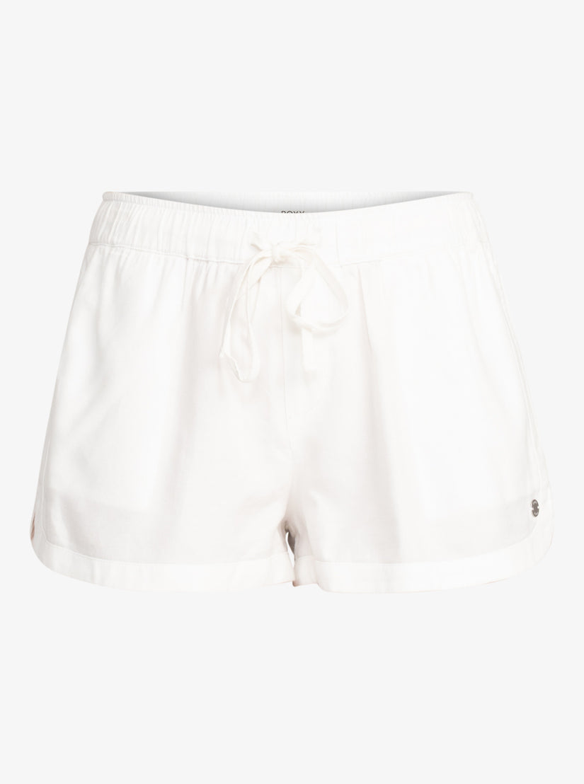 Women Roxy® New Impossible Love Elastic Waist Shorts White | UJCE-13049