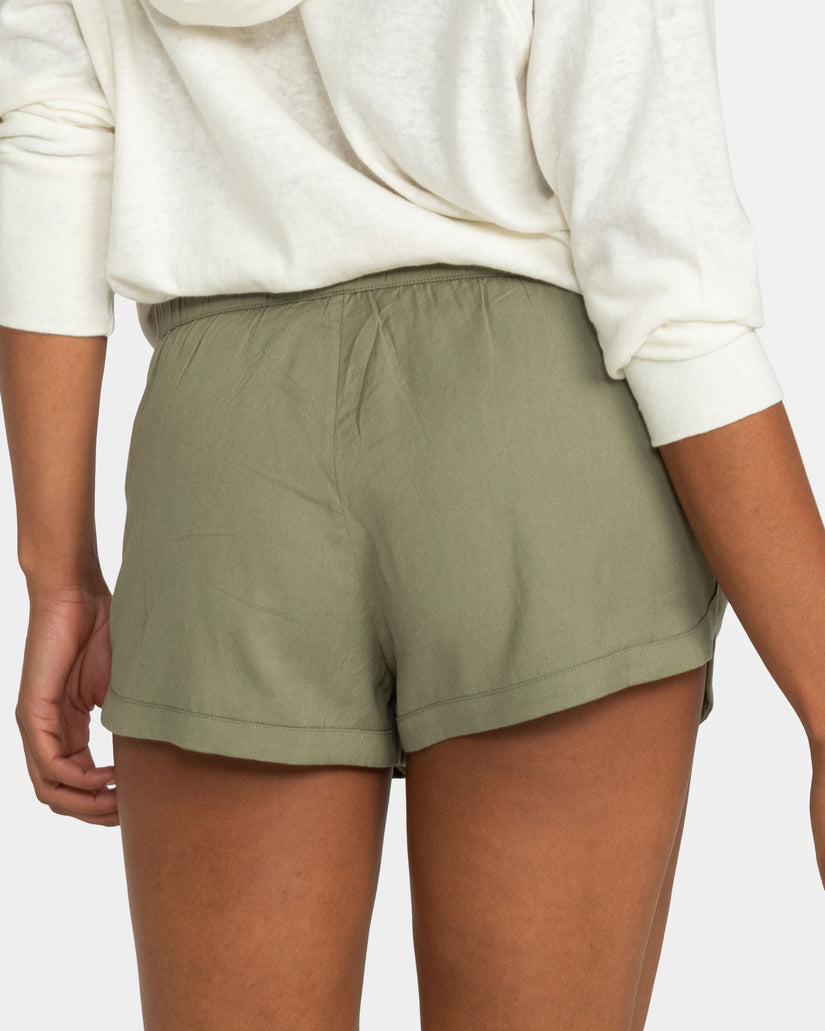 Women Roxy® New Impossible Love Elastic Waist Shorts Green | KZNW-43907