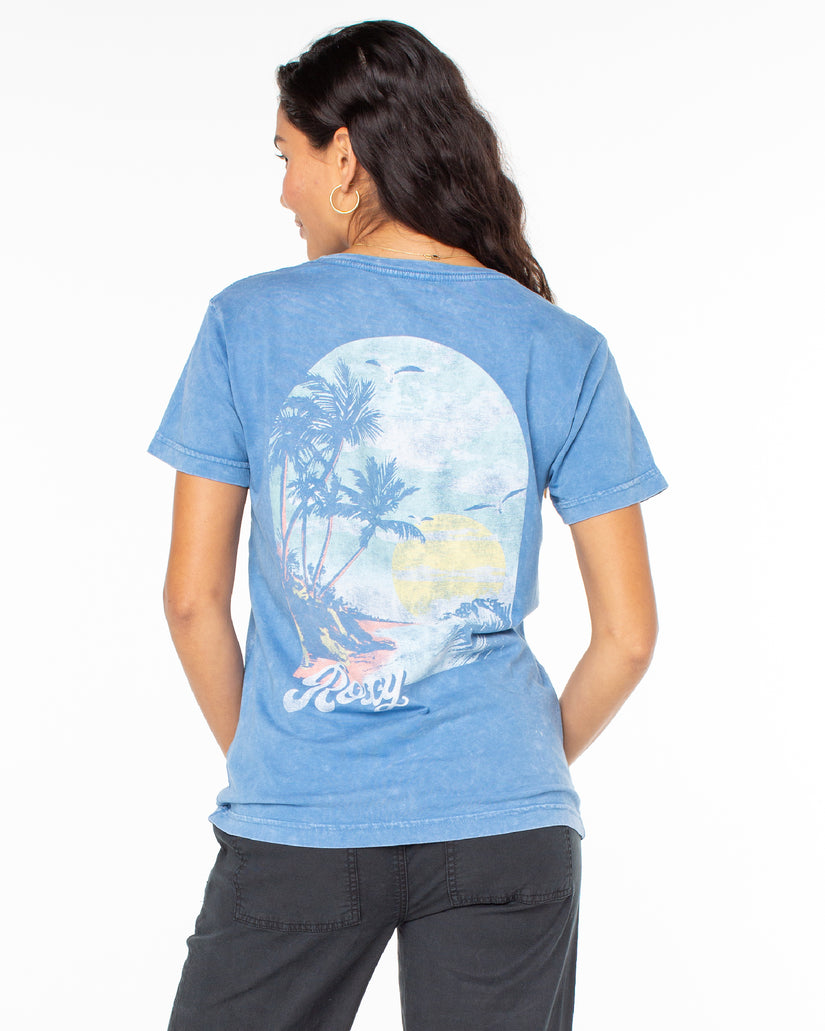 Women Roxy® Oasis Found T-Shirt Blue | DABC-62340