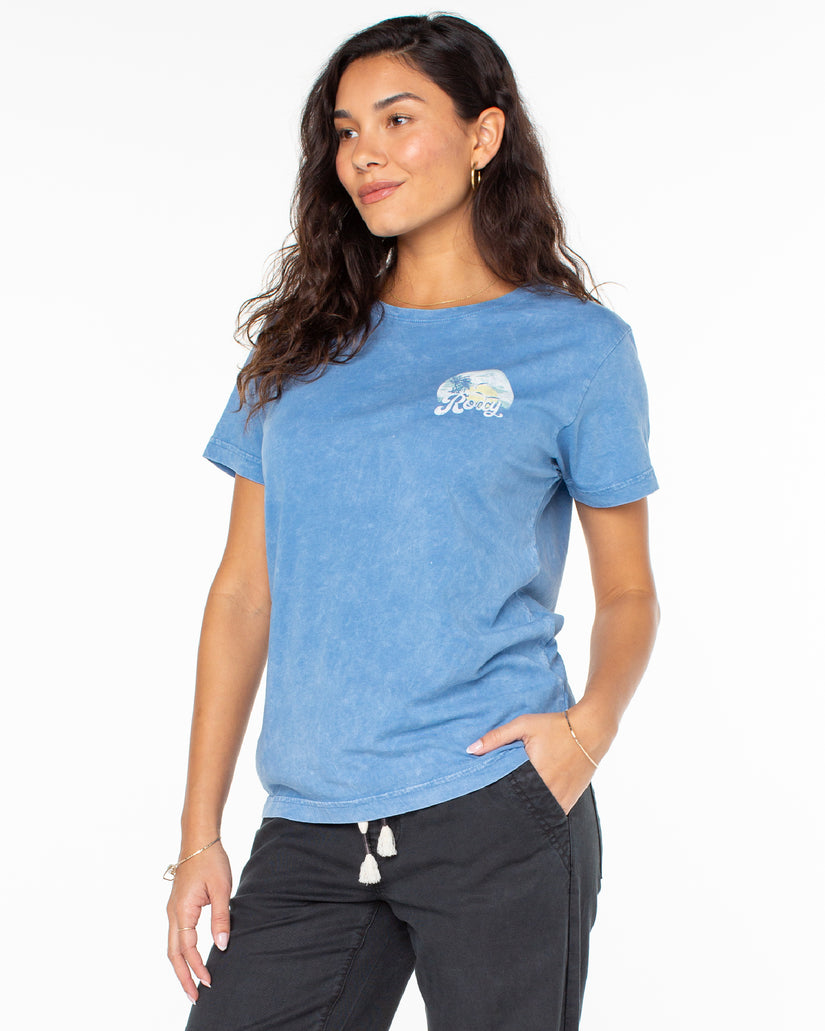 Women Roxy® Oasis Found T-Shirt Blue | DABC-62340