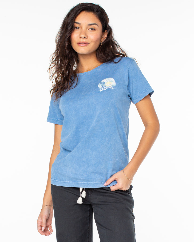 Women Roxy® Oasis Found T-Shirt Blue | DABC-62340