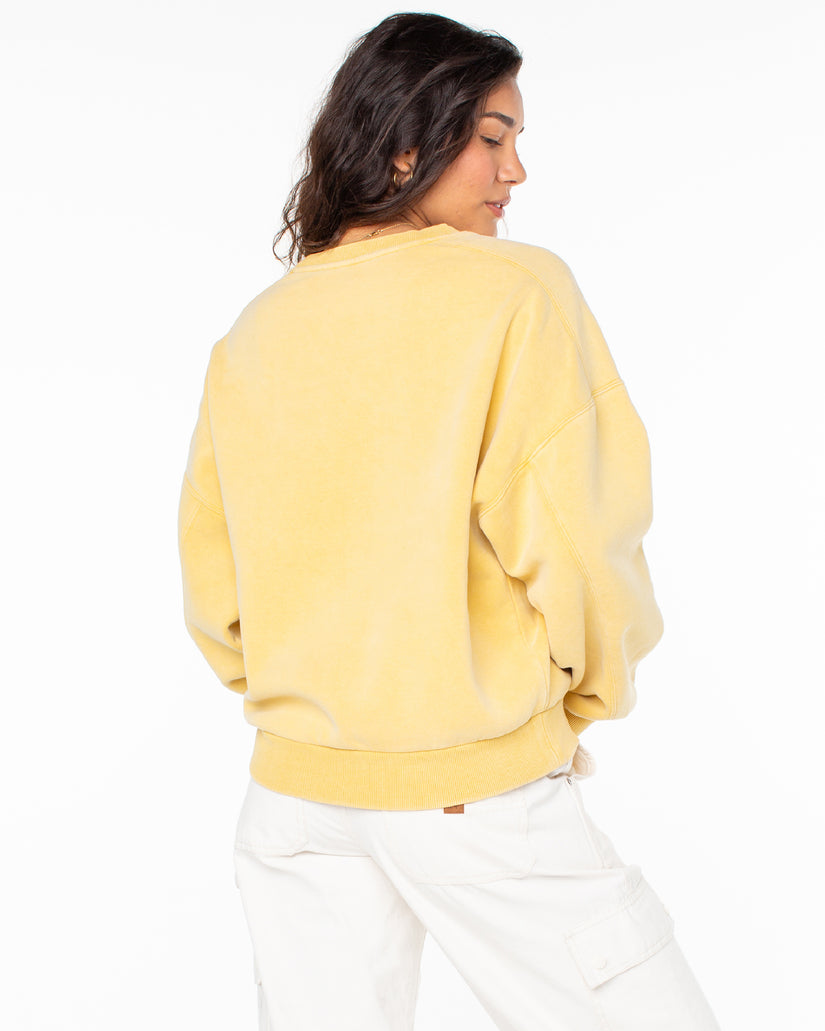 Women Roxy® Oasis Haze Pullover Sweatshirt Yellow | LWAJ-52731