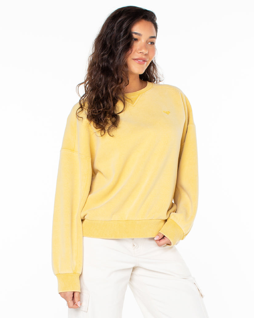 Women Roxy® Oasis Haze Pullover Sweatshirt Yellow | LWAJ-52731
