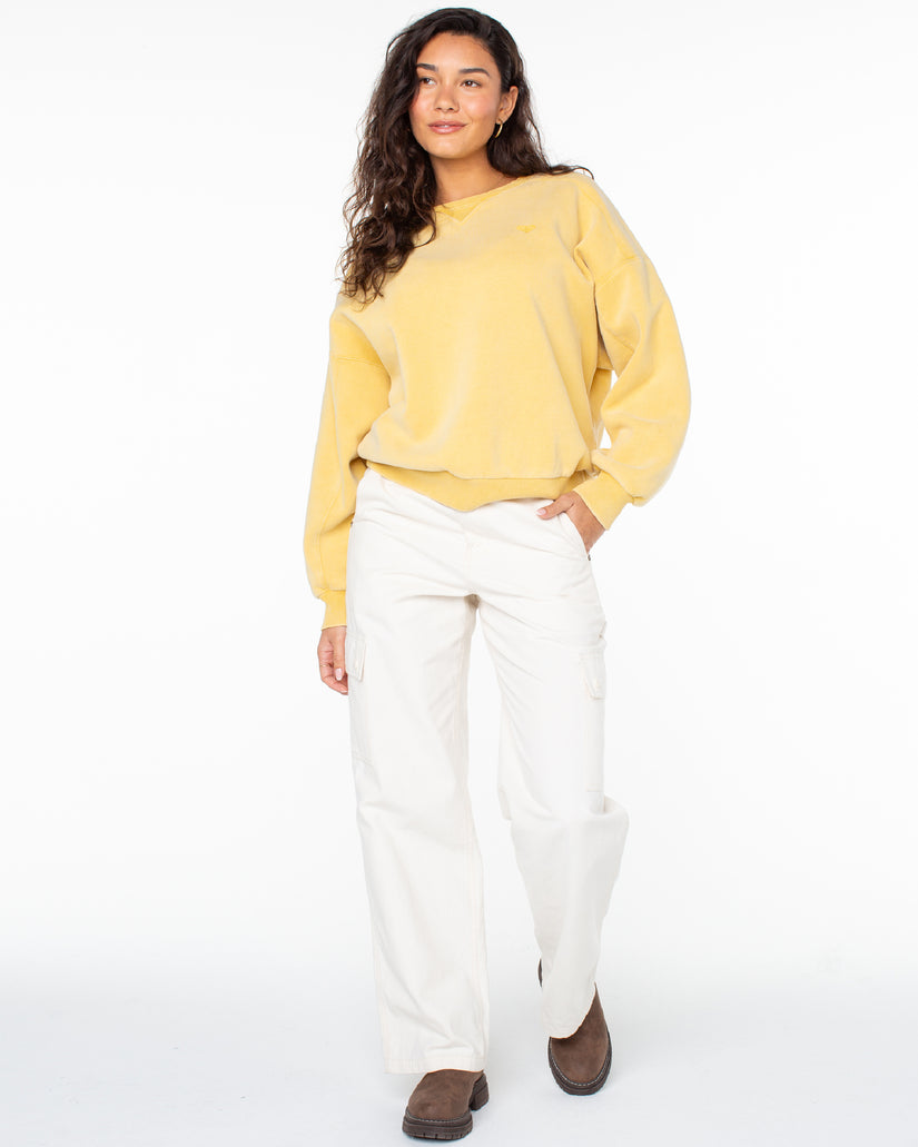 Women Roxy® Oasis Haze Pullover Sweatshirt Yellow | LWAJ-52731