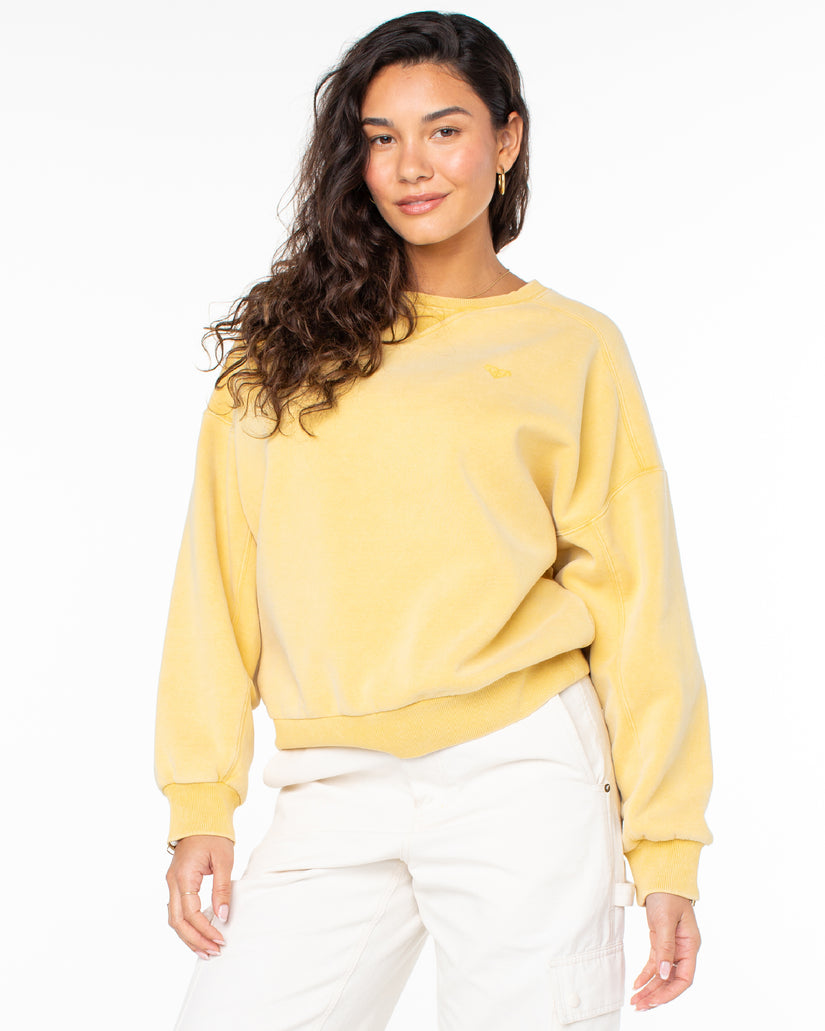 Women Roxy® Oasis Haze Pullover Sweatshirt Yellow | LWAJ-52731