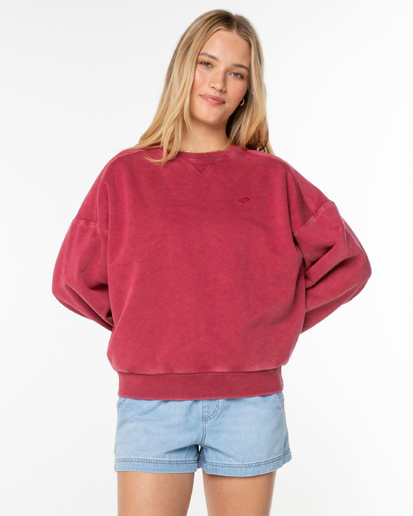 Women Roxy® Oasis Haze Pullover Sweatshirt Red | SVMA-54398