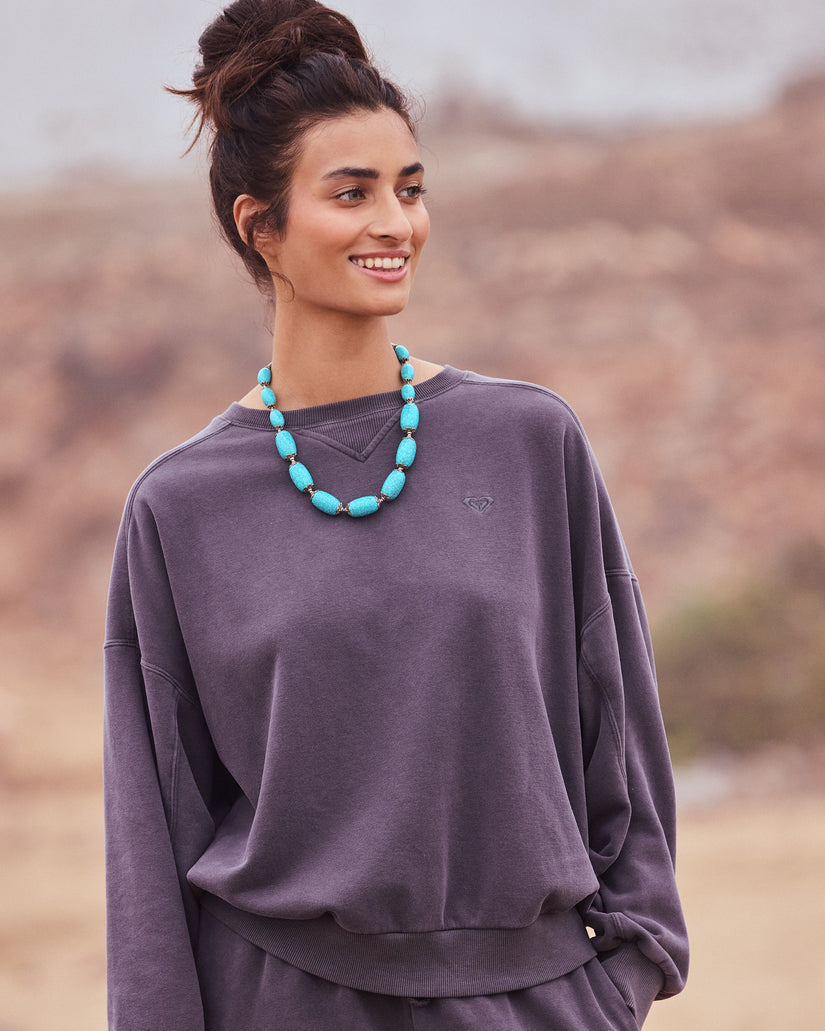 Women Roxy® Oasis Haze Pullover Sweatshirt Dark Grey | ZLJA-23758