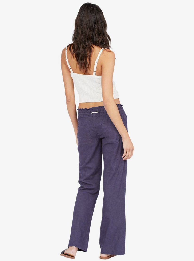 Women Roxy® Oceanside Flared Pants Indigo | IARG-23051