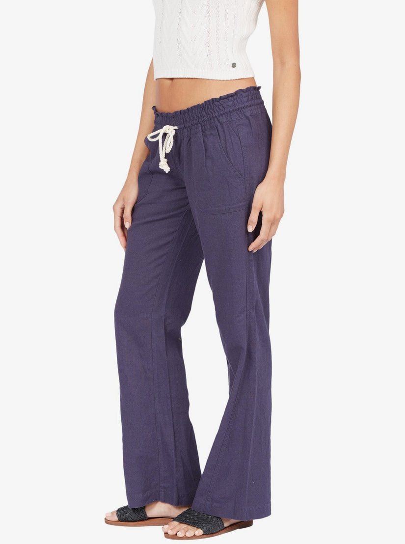 Women Roxy® Oceanside Flared Pants Indigo | IARG-23051
