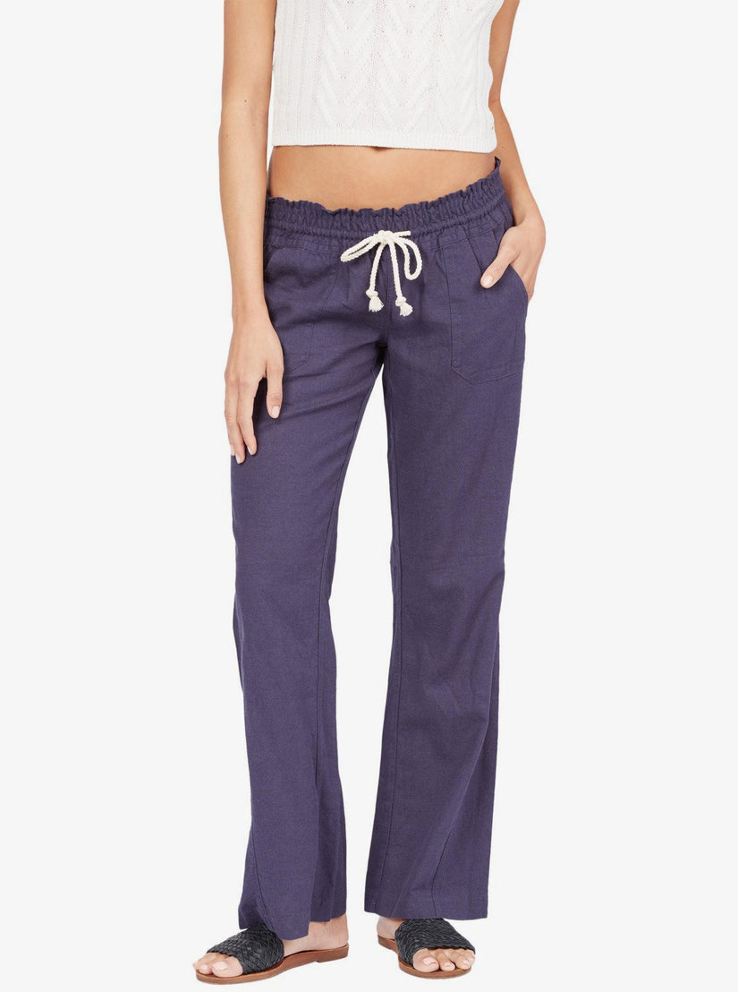 Women Roxy® Oceanside Flared Pants Indigo | IARG-23051