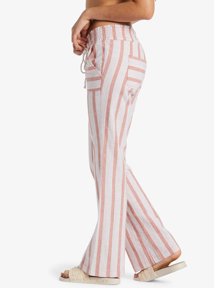 Women Roxy® Oceanside Flared Pants Stripes | IWRB-12036