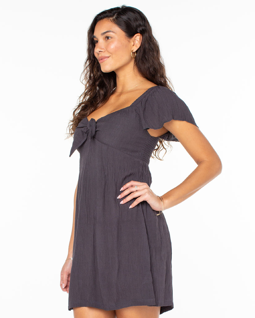 Women Roxy® Oceanview Mini Dress Dark Grey | JCNH-34921