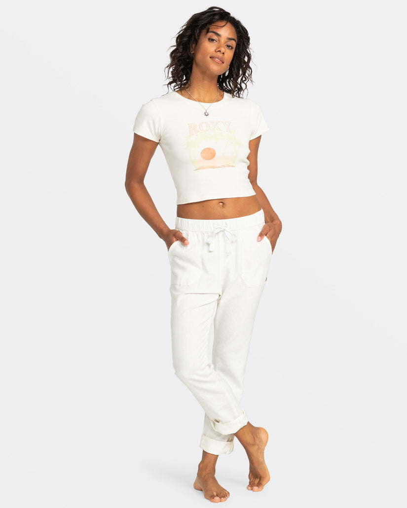 Women Roxy® On The Seashore Pants White | QUOZ-95072