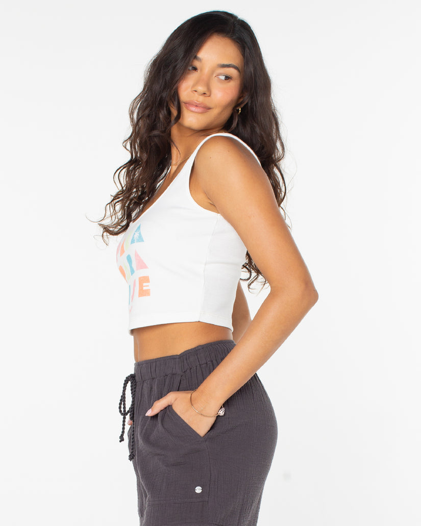 Women Roxy® Para Paradise Cropped Tank Top White | KUPT-40986