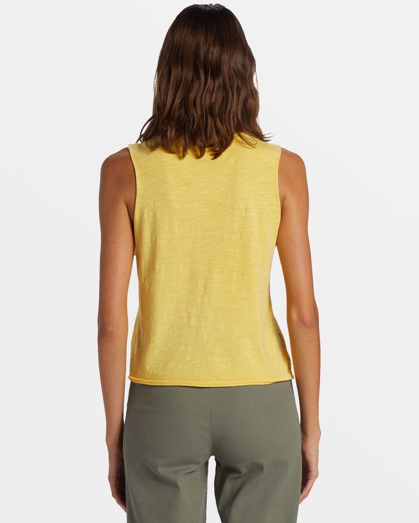 Women Roxy® Paradise Peaks HLMT 2.0 Cropped Tank Top Yellow | NFCT-85690