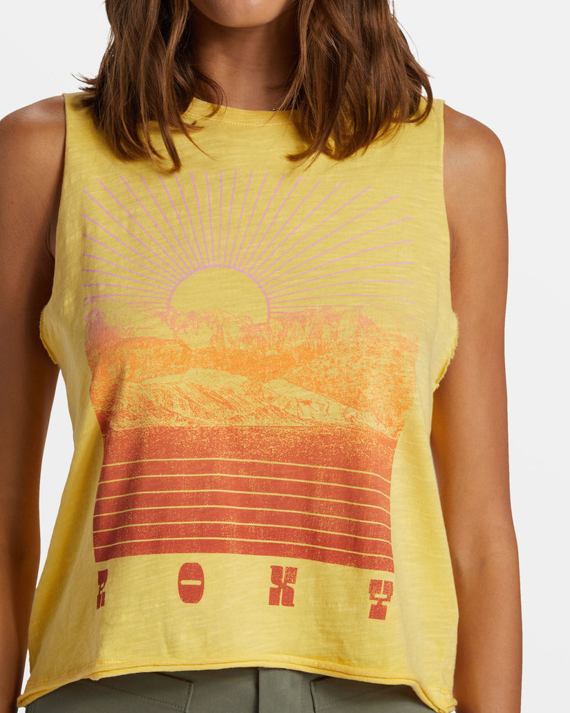 Women Roxy® Paradise Peaks HLMT 2.0 Cropped Tank Top Yellow | NFCT-85690