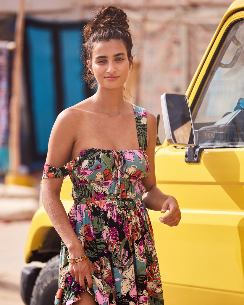 Women Roxy® Paradise Winds Tropical Midi Dress Flower | SJLY-59246