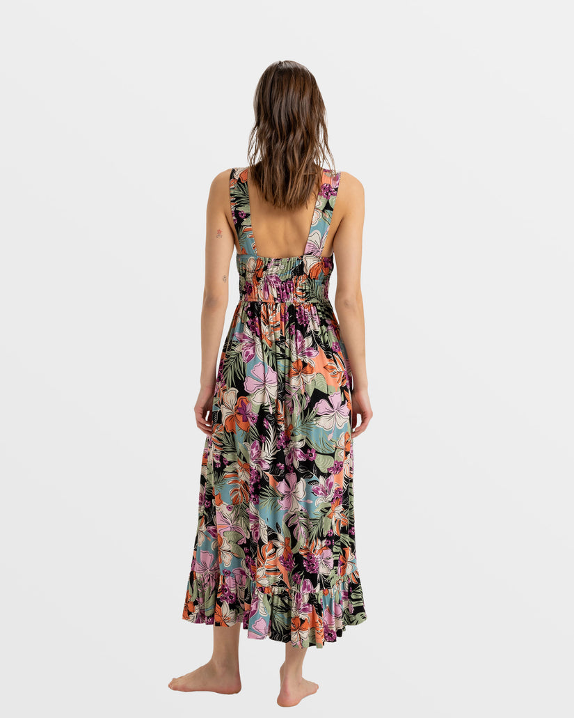 Women Roxy® Paradise Winds Tropical Midi Dress Flower | SJLY-59246