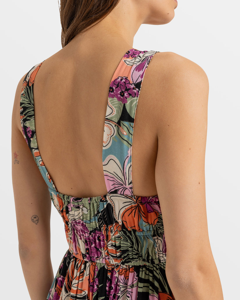 Women Roxy® Paradise Winds Tropical Midi Dress Flower | SJLY-59246