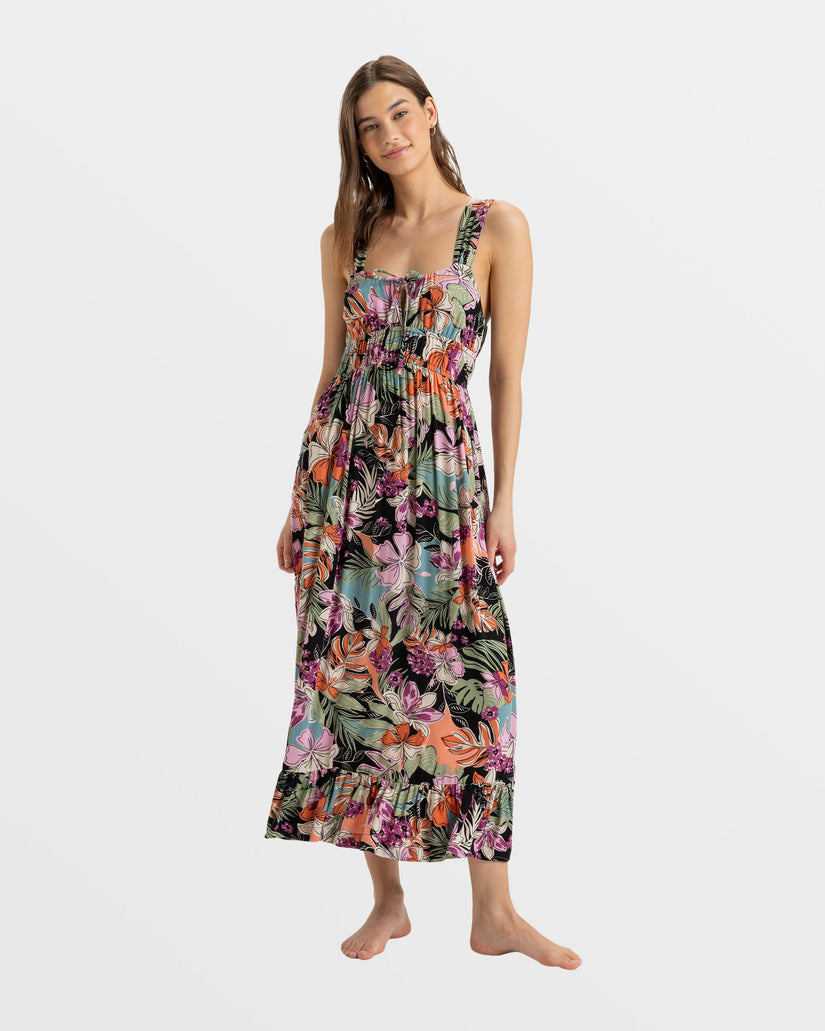 Women Roxy® Paradise Winds Tropical Midi Dress Flower | SJLY-59246