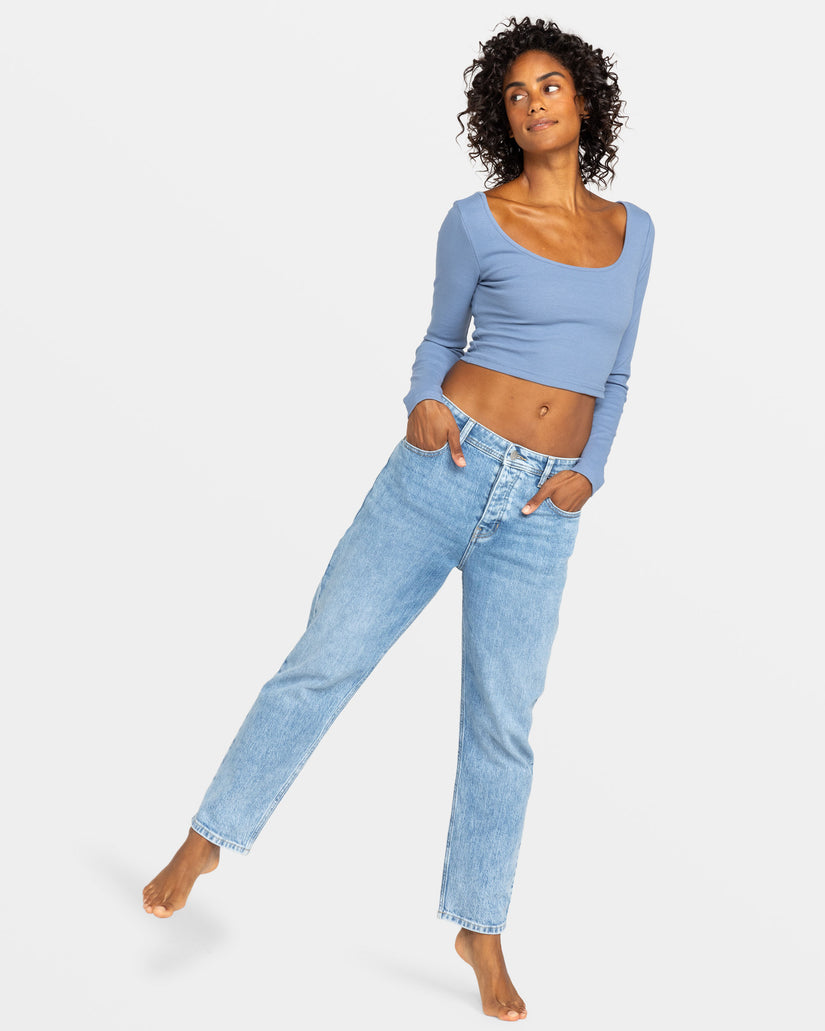 Women Roxy® Patti Straight Jeans Blue | YCZO-14702
