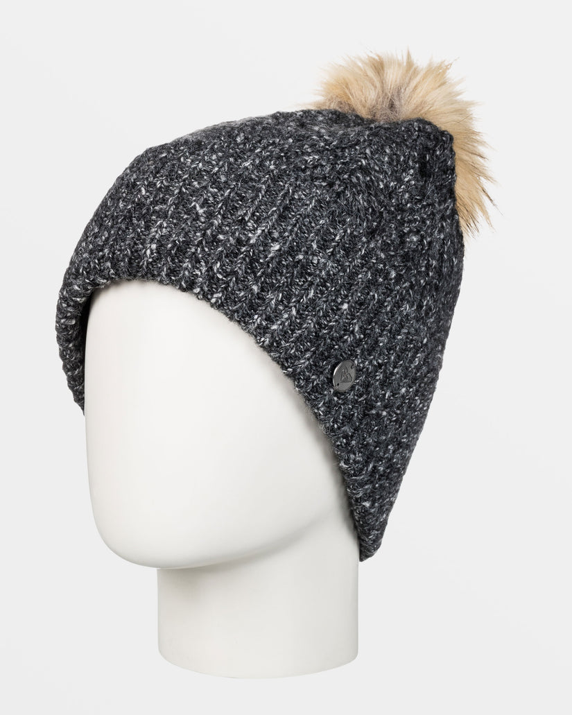 Women Roxy® Peak Chic Cuff Beanie Black | QLAC-83451
