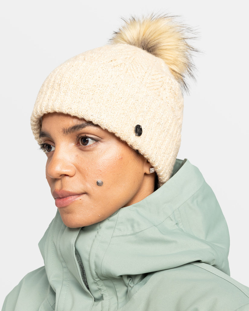 Women Roxy® Peak Chic Cuff Beanie White | SUHT-41035