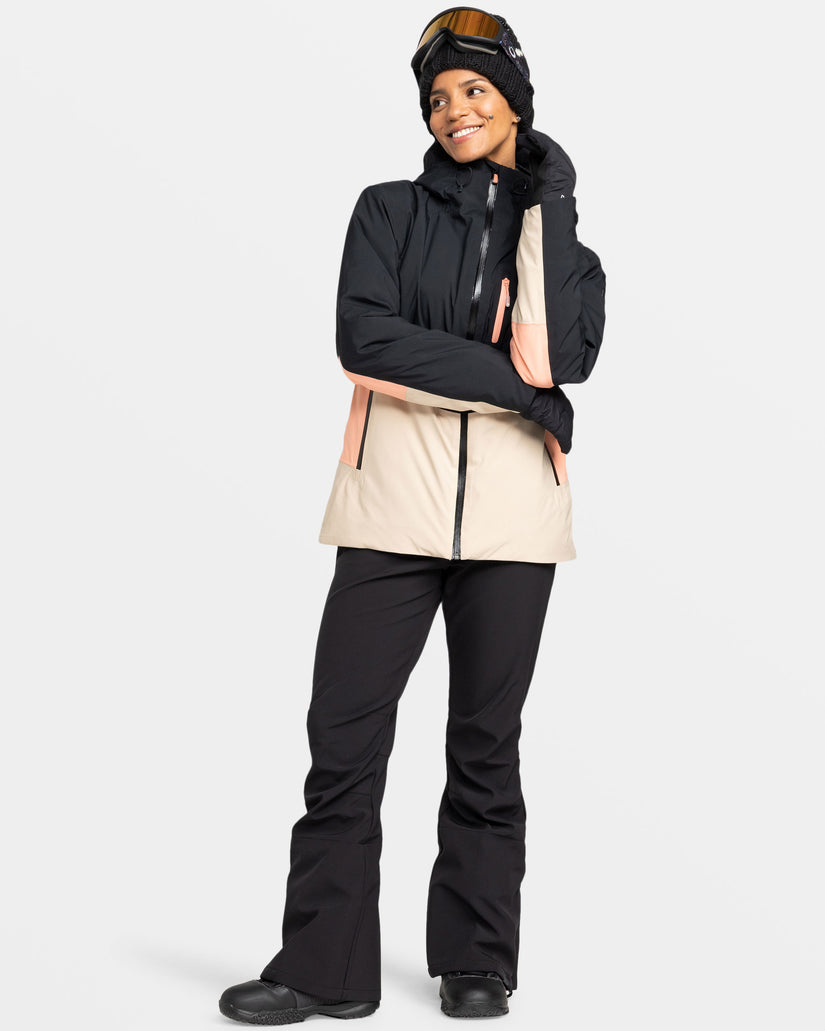 Women Roxy® Peakside Snowboard Jackets Black | YUXS-61048