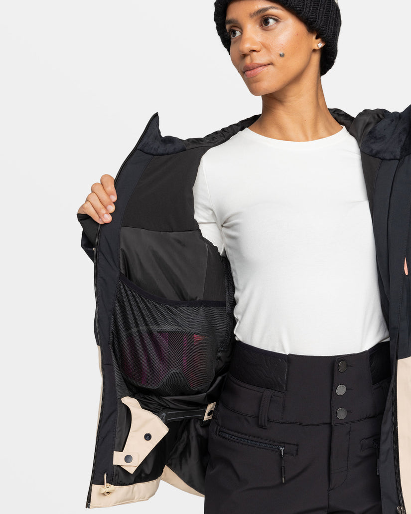Women Roxy® Peakside Snowboard Jackets Black | YUXS-61048