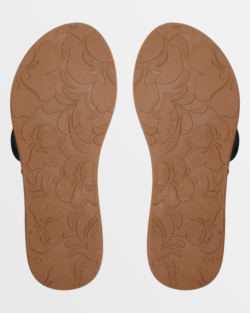 Women Roxy® Piper Sandals Black | XGFA-93275