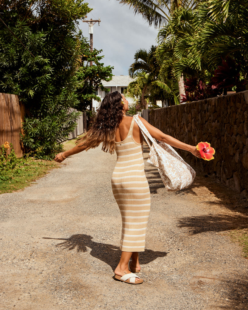 Women Roxy® Playa Del Amor Midi Dress Beige | GCMW-92147