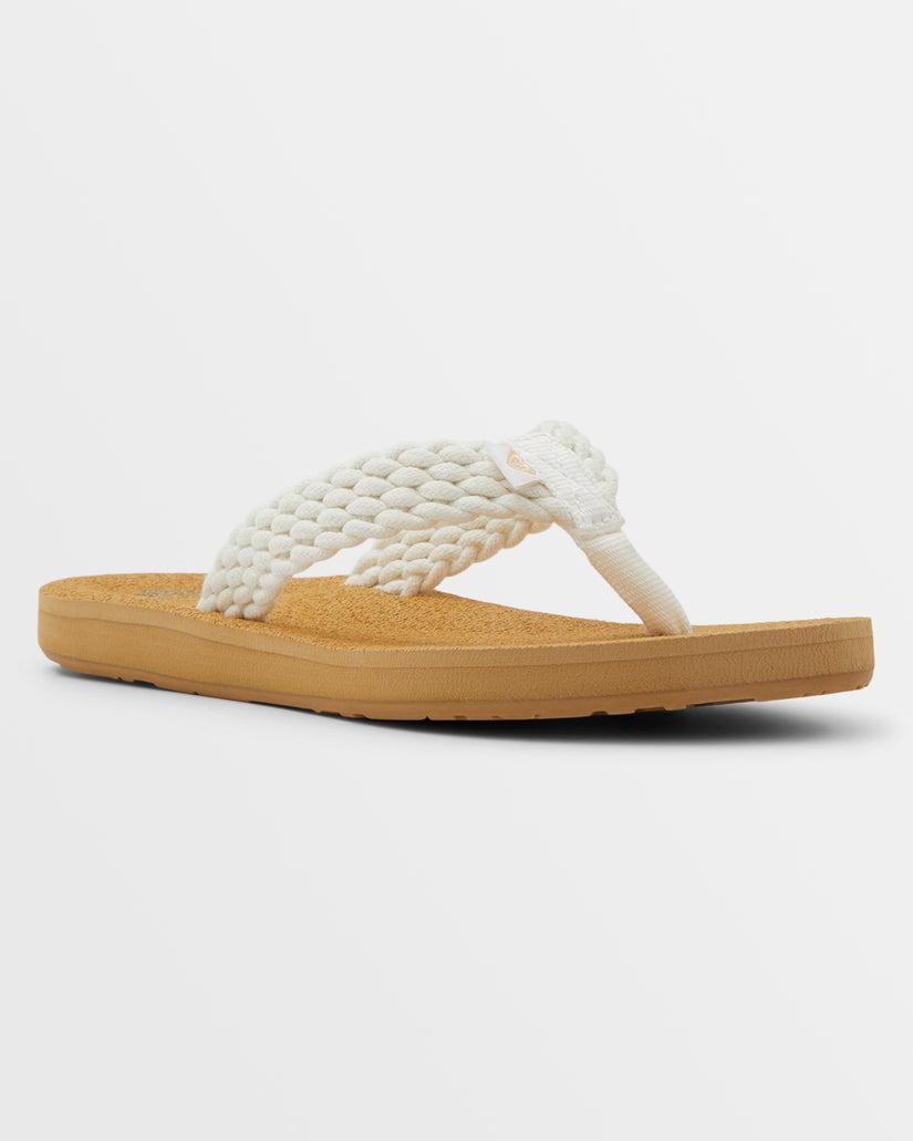 Women Roxy® Porto IV Flip Flops Beige | IDUW-69582