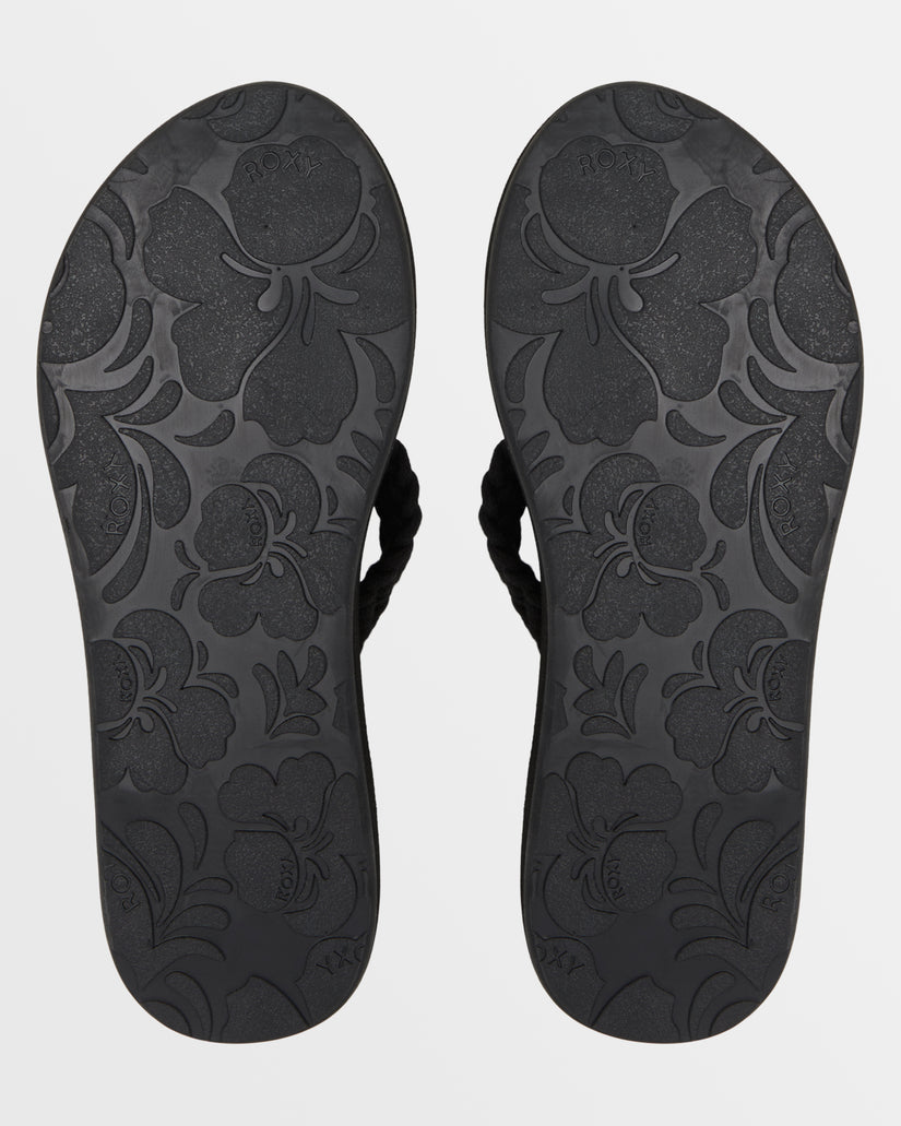 Women Roxy® Porto IV Sandals Black | UBTL-86902