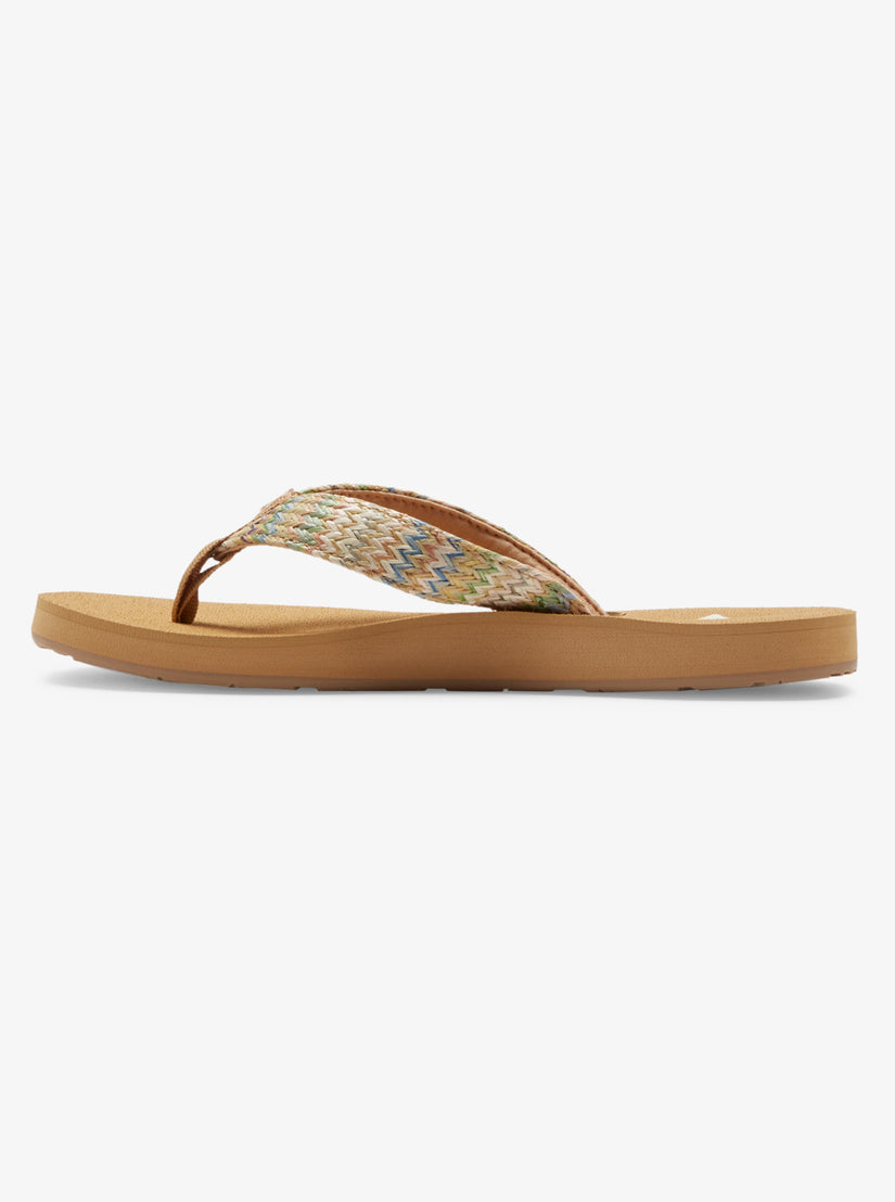 Women Roxy® Porto Raffia II Sandals Brown | MAHG-42681