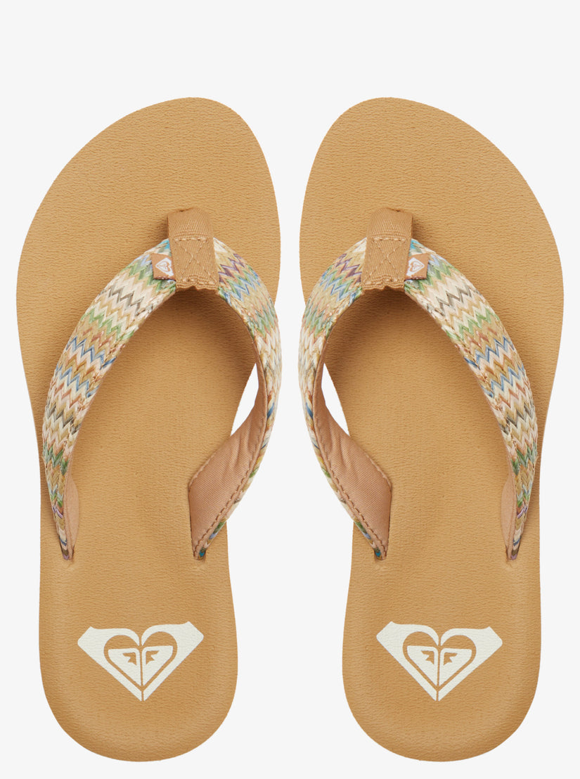 Women Roxy® Porto Raffia II Sandals Brown | MAHG-42681